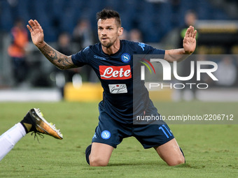 Christian Maggio of Napoli during the Serie A match between Lazio and Napoli at Olympic Stadium, Roma, Italy on 20 September 2017.  (