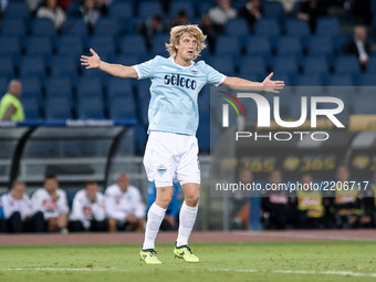 Dusan Basta of Lazio during the Serie A match between Lazio and Napoli at Olympic Stadium, Roma, Italy on 20 September 2017.  (