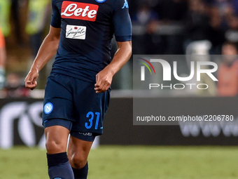 Faouzi Ghoulam of Napoli of Napoli during the Serie A match between Lazio and Napoli at Olympic Stadium, Roma, Italy on 20 September 2017....