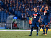 Lorenzo Insigne of Napoli rues a missed chance during the Serie A match between Lazio and Napoli at Olympic Stadium, Roma, Italy on 20 Septe...