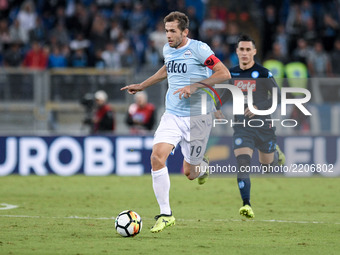 Senad Lulic of Lazio during the Serie A match between Lazio and Napoli at Olympic Stadium, Roma, Italy on 20 September 2017.  (