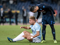 Jos Callejn of Napoli and Ciro Immobile of Lazio during the Serie A match between Lazio and Napoli at Olympic Stadium, Roma, Italy on 20 Sep...