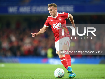 Nottingham Forest's Ben Osborn
during Carabao Cup 3rd Round match between Chelsea and Nottingham Forest at Stamford Bridge Stadium, London,...