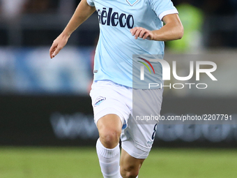 
Dusan Basta of Lazio during the Serie A match between SS Lazio and SSC Napoli at Stadio Olimpico on September 20, 2017 in Rome, Italy.
 (