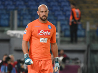 José Manuel Reina during the Italian Serie A football match S.S. Lazio vs S.S.C. Napoli at the Olympic Stadium in Rome, september on 21, 201...