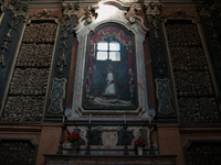 The ossuary of San Bernardino alle ossa is pictured in Milan on September 21, 2017. San Bernardino alle Ossa is a church in Milan, best know...