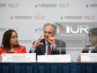 (L-R), Kim Ford, Acting Assistant Secretary/DAS
Office of Career, Technical and Adult Education, U.S. Department of Education, Senator Tim K...