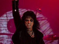 Alice Cooper performs on Sunset Stage during the second weekend of Rock in Rio 2017, one of the biggest music and entertainment festivals in...