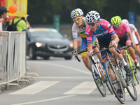 The breakaway group of riders during the fourth stage of the 2017 Tour of China 2, the 115.3km Huangshi Daye Circuit Race. 
On Friday, 22 Se...