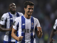 Porto's Spanish defender Ivan Marcano celebrates after scoring goal during the Premier League 2016/17 match between FC Porto and Portimonens...