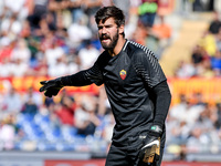 Alisson Becker of Roma during the Serie A match between Roma and Udinese at Olympic Stadium, Roma, Italy on 23 September 2017.  (