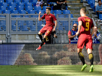 Stephan El Shaarawy of Roma celebrates scoring third goal during the Serie A match between Roma and Udinese at Olympic Stadium, Roma, Italy...