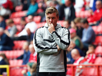 Charlton Athletic manager Karl Robinson 
during Sky Bet  League One match between Charlton Athletic against Bury at The Valley Stadium Londo...