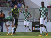 Moreirense´s Portuguese forward Rafael Costa celebrates after scoring goal during the Premier League 2017/18 match between Moreirense FC and...