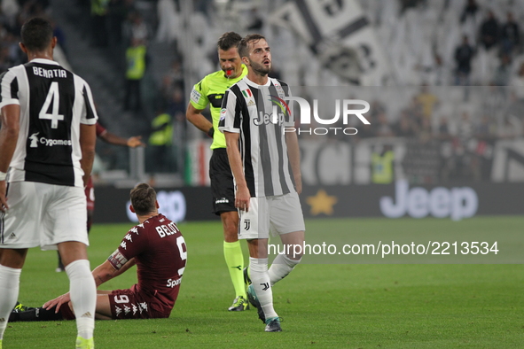 Miralem Pjanic (Juventus FC) during the Serie A football match between Juventus FC and Torino FC at Allianz Stadium on 23 September, 2017 in...