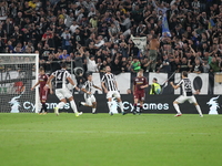 Miralem Pjanic (Juventus FC) celebrates after scoring during the Serie A football match between Juventus FC and Torino FC at Allianz Stadium...