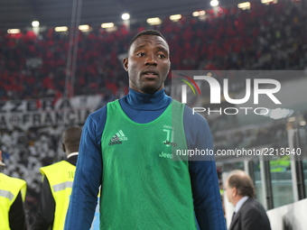 Kwadwo Asamoah (Juventus FC) before the Serie A football match between Juventus FC and Torino FC at Allianz Stadium on 23 September, 2017 in...