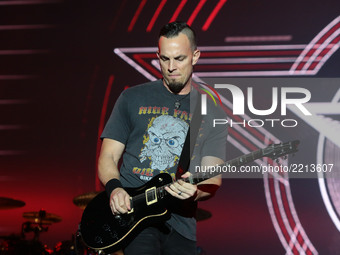 Mark Tremonti from American band Alter Bridge performs at the Rock in Rio Festival in the Olympic Park, Rio de Janeiro, Brazil, on September...