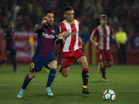 Leo Messi from Argentina of FC Barcelona during the La Liga match between Girona FC v FC Barcelona  at Montilivi Stadium on September 23, 20...