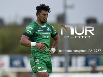 Bundee Aki of Connacht during the Guinness PRO14 Conference A match between Connacht Rugby and Cardiff Blues at the Sportsground in Galway,...