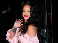 Rihanna attends the 'FENTY BEAUTY' Sephora photocall at Callao Cinema in Madrid on Sep 23, 2017 (
