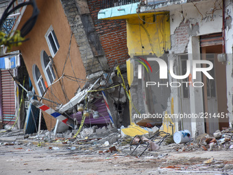 Property destroyed by the earthquake last September 19 in the municipality of Jojutla State of Morelos on September 23, 2017 in Jojutla, Mex...