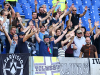 Udinese supporters during the Italian Serie A football match AS Roma vs Udinese on September 23, 2017 at the Olympic stadium in Rome.
(