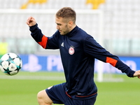 Kostas Fortunis (Olympiakos FC)The players of Olympiakos FC during the training on the eve of  the UEFA Champions League (Group D) match bet...