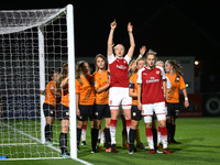 Louise Quinn of Arsenal 
during The FA WSL Continental Cup match between Arsenal against London Bees at Meadow Park Borehamwood FC on 12 Oct...