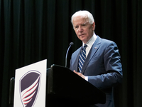 Former VP Joe Biden speaks during a partnership announcement between Doylestown Health and The Beau Biden Foundation, in Warminster, PA, on...