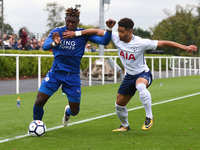Darnell Johnson of Leicester City Under 23s holds of Keanan Bennetts of Tottenham Hotspur Under 23s 
during Premier League 2 Div 1 match bet...