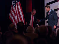 (L-R), House Majority Whip Steve Scalise, joins Tony Perkins, President, Family Research Council and FRC Action, on stage at the 2017 Values...