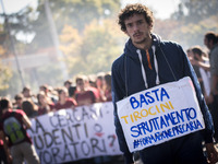 Students protest across Italy Friday against job-placement schemes and against entry exams, as well as demanding more resources for underfun...
