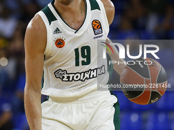 Lukas Lekavicius during the match between FC Barcelona v Panathinaikos BC corresponding to the week 1 of the basketball Euroleague,in Barcel...