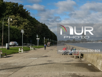 CCTV camera on the Seafront Boulevard (Bulwar Nadmorski) is seen in Gdynia, Poland, on 13 October 2017.  The Gdynia authorities  plan to exc...