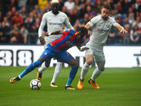 Crystal Palace's Wilfried Zaha
during Premier League  match between Crystal Palace and Chelsea at Selhurst Park Stadium, London,  England o...
