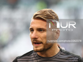 Ciro IMMOBILE (SS Lazio) before the Serie A football match between Juventus FC and SS Lazio at Olympic Allianz Stadium on 14 October, 2017 i...