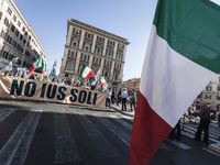 National Movement for Sovereignty, an Italian national-conservative political party, held a demonstration to protest against the invasion of...