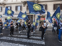 National Movement for Sovereignty, an Italian national-conservative political party, held a demonstration to protest against the invasion of...