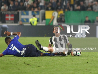 Luis NANI (SS Lazio, left)  and Paulo Dybala (Juventus FC, right) during the Serie A football match between Juventus FC and SS Lazio at Olym...
