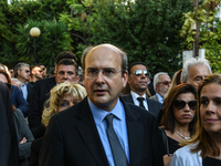 Konstantinos Chatzidakis lawmaker from the New Democracy party during funeral of Michael Zafeiropoulos In Athens on October 14, 2017. The la...
