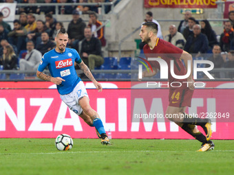 Marek Hamsik during the Italian Serie A football match between A.S. Roma and S.S.C. Napoli at the Olympic Stadium in Rome, on october 14, 20...