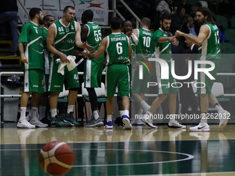 Time Out of Sidigas Avellino during LBA LegaBasket of Serie A1 match between Sidigas Avellino and Fiat Torino at Palasport Giacomo Del Mauro...