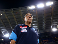 
Napoli trainer Maurizio Sarri during the Italian Serie A football match Roma vs Napoli at the Olympic Stadium in Rome on October 14, 2017....