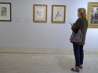 Exhibition PICASSO Y LAUTREC, dedicated to the artistic relationship between Picasso and Lautrec at the Thyssen Museum in Madrid, Spain on O...