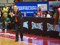 Coach Attilio CAJA in action during the Italy Lega Basket of Serie A, match between Openjobmetis Varese  and Cantu, Italy on 16 October 2017...