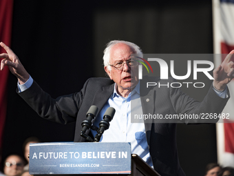 (File Photo) Bernie Sanders speaks in Irvine, California on May 22, 2016. (Photo by: Ronen Tivony) (