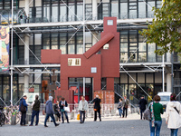 Monumental Domestikator Sculpture By Artist Joep Van Lieshout Has Been Displayed At Centre Georges Pompidou As Part of FIAC 2017 in Paris, F...