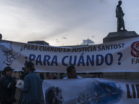 Many manifestants meeting in the Bolivar plaza in the Velaton for the freedom of more than a thousand prisoners and prisoners who continue i...