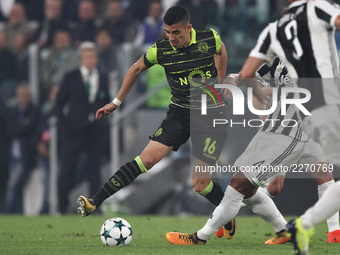 Sporting CP midfielder Rodrigo Battaglia (16) in action during the Uefa Champions League group stage football match n.3 JUVENTUS - SPORTING...